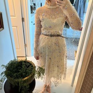 Star celestial sequin ruffle and tulle dress